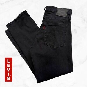 Levi's Wedgie Straight Jeans - Premium - Black - Button Fly - Size 27 - Like New